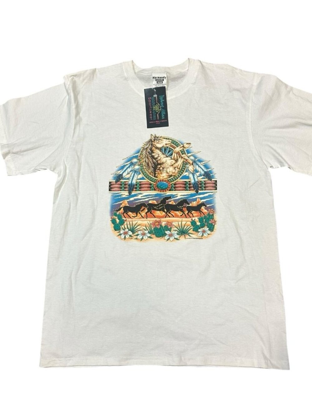 NWT Robert Allan Sportswear Horse Tribal Shirt Unisex Size XL‎